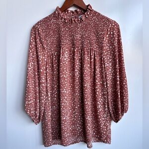 Staccato Terracotta Floral Smocked Top